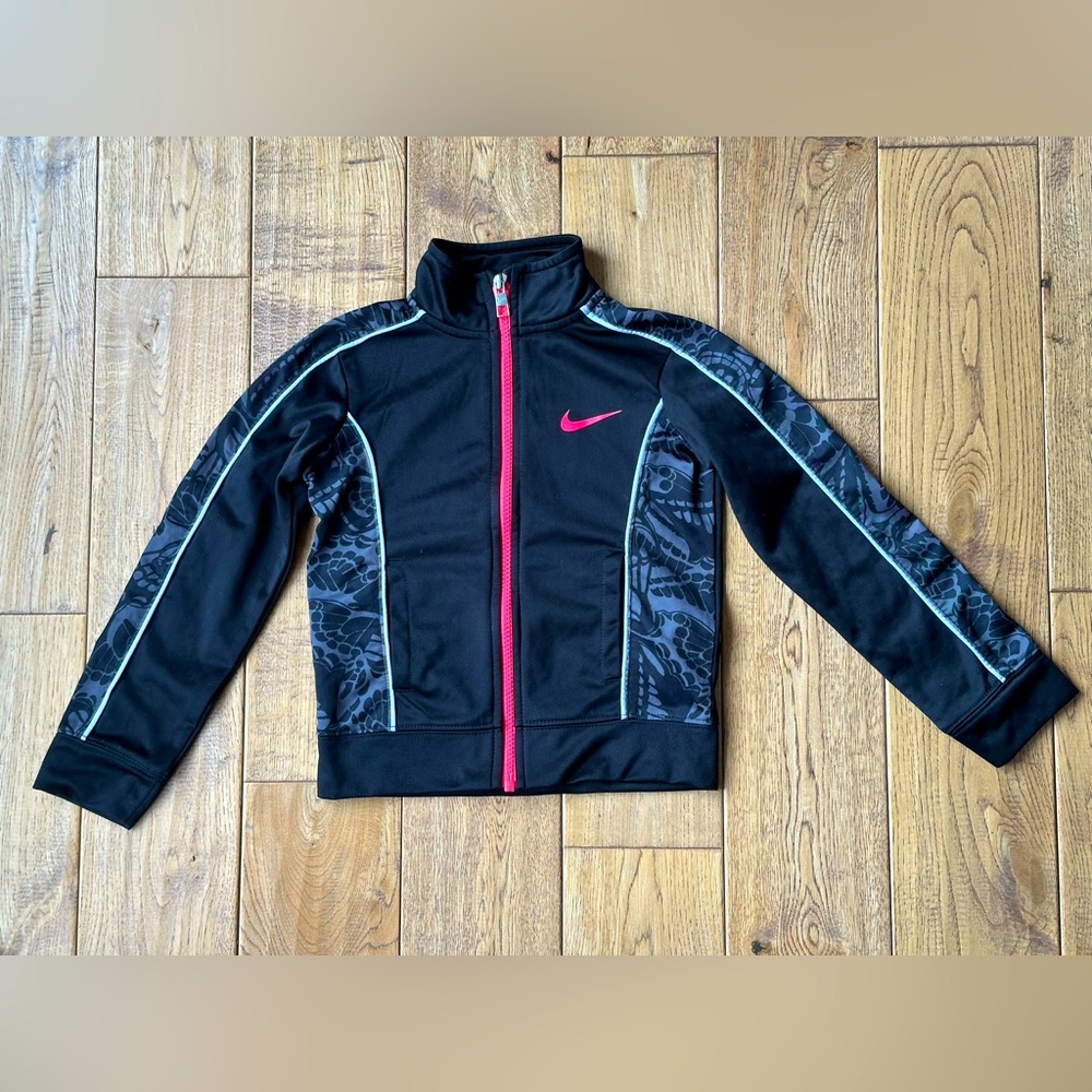 Nike Girls Black Full Zip Athletic Jacket size Small/5